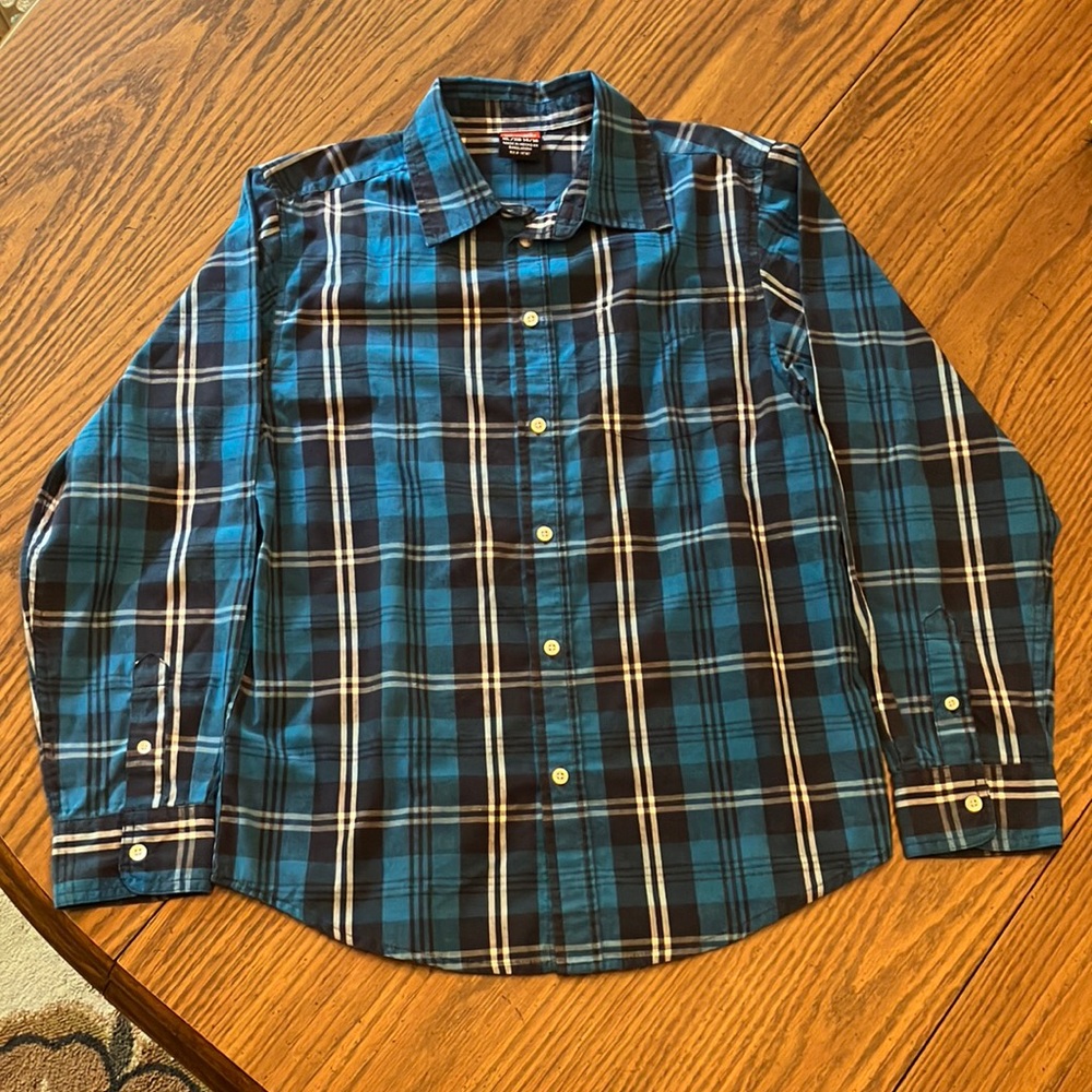 Youth Wrangler plaid long sleeve